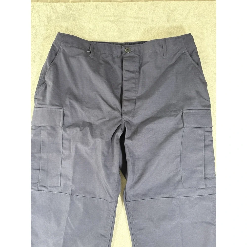 Propper Public Safety Pants Mens XL‎ Long Blue Ripstop Combat Cargo Button Fly